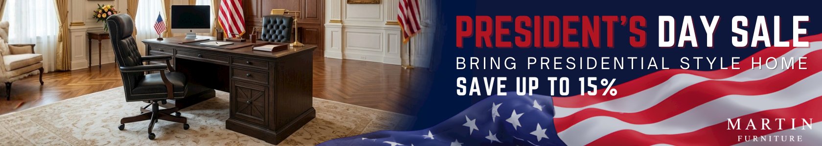 Martin Furniture Presidents days Sales Banner banner