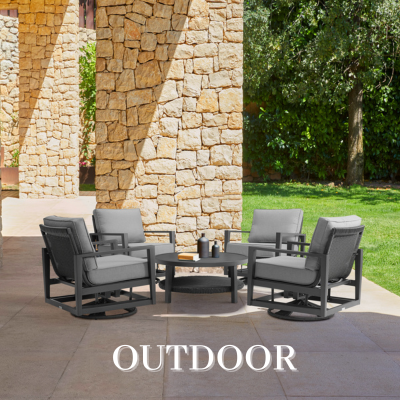 a patio with chairs and a table