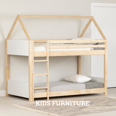 a bunk bed in a room