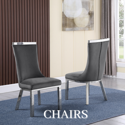 two chairs in a room
