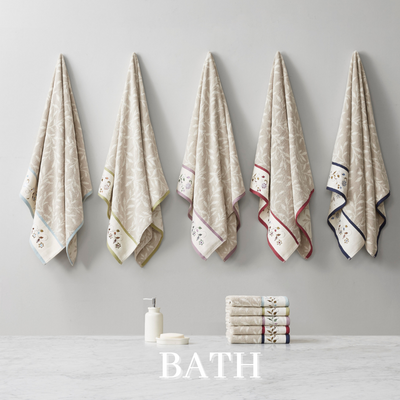 a group of towels on a wall