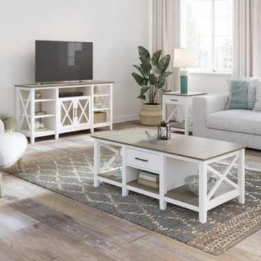 a living room with a tv and a couch