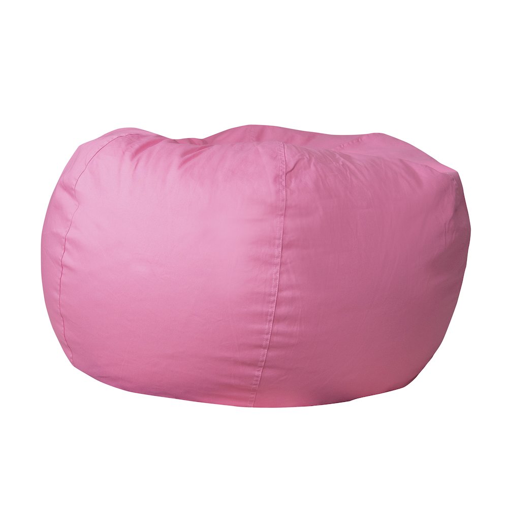 Alamont Oversized Solid Light Pink Bean Bag Chair for Kids and Adults