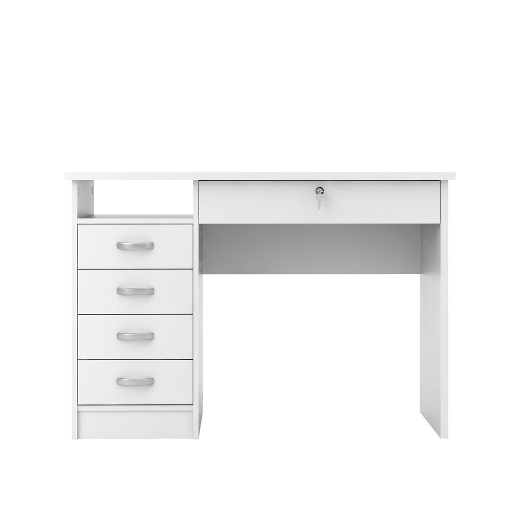 Desk With 5 Drawers White 843029103846 Ebay