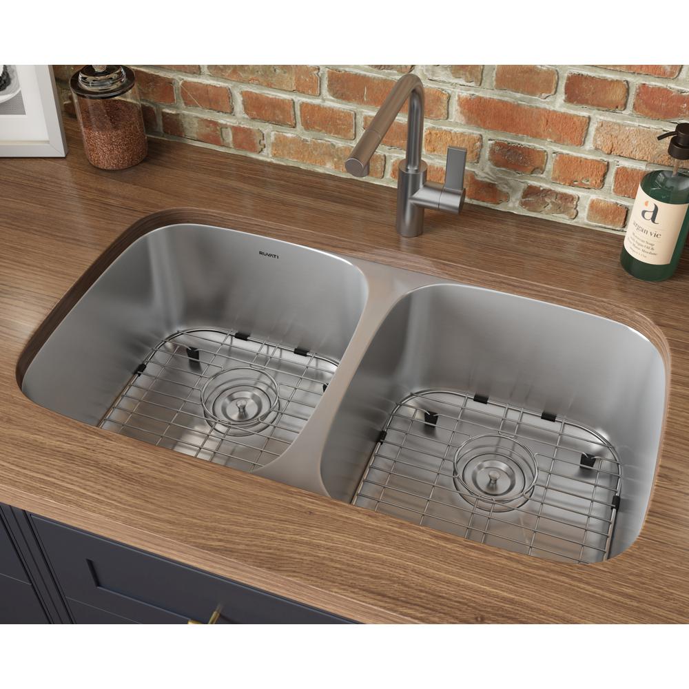 Details About 29 Inch Undermount 50 Double Bowl 16 Gauge Stainless Steel Kitchen Sink