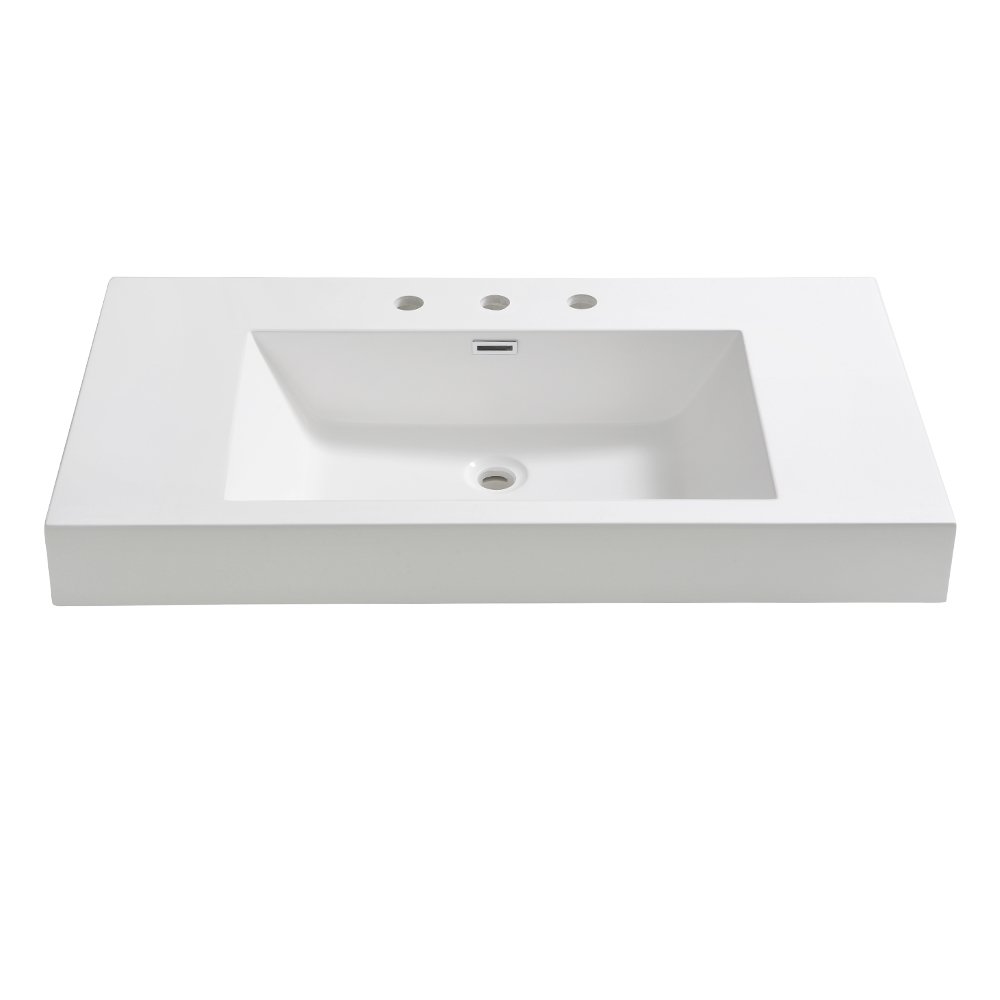 Vista 36 White Integrated Sink Countertop 818234018360 Ebay