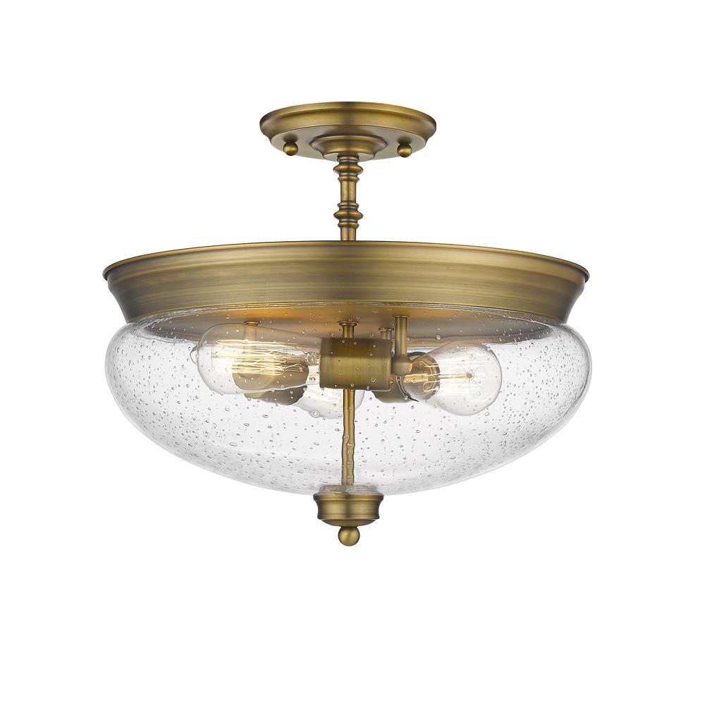 アムールビーン Z-Lite - Amon - 3 Light Semi-Flush Mount in Vintage Style
