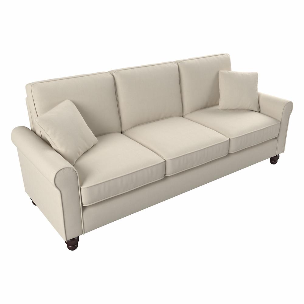 Bush Furniture Hudson 85W Sofa, Cream Herringbone Fabric