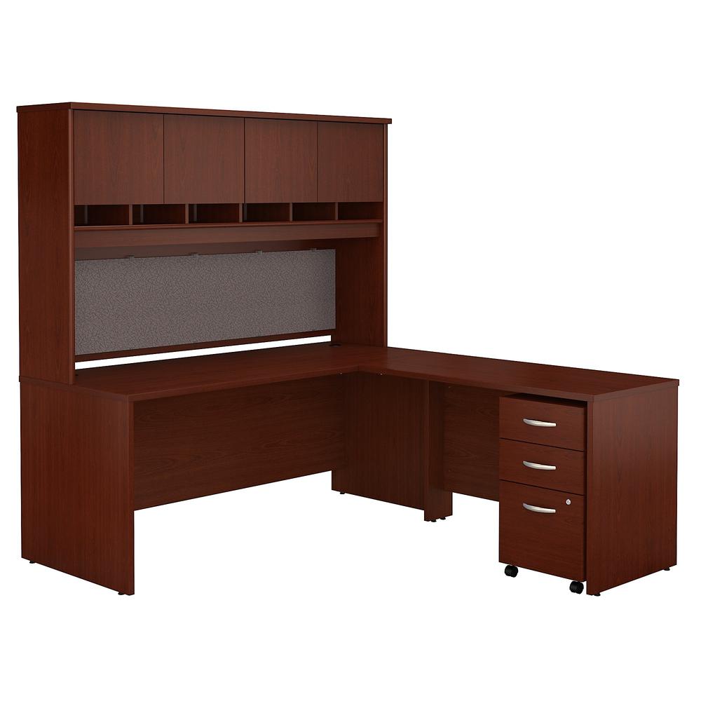 Series C 72W L Shaped Desk with Hutch and Mobile File Cabinet | eBay