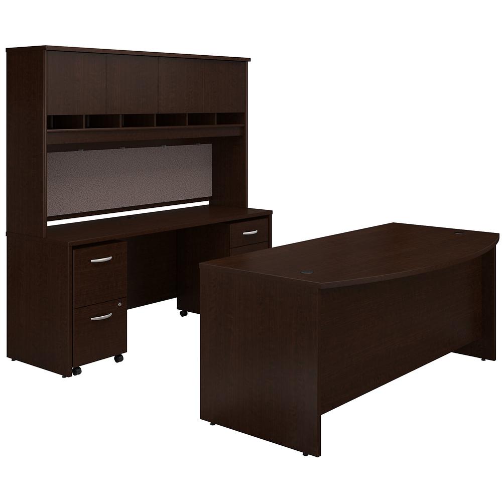 Series C Bow Front Desk with Credenza, Hutch and Storage 42976051495 | eBay