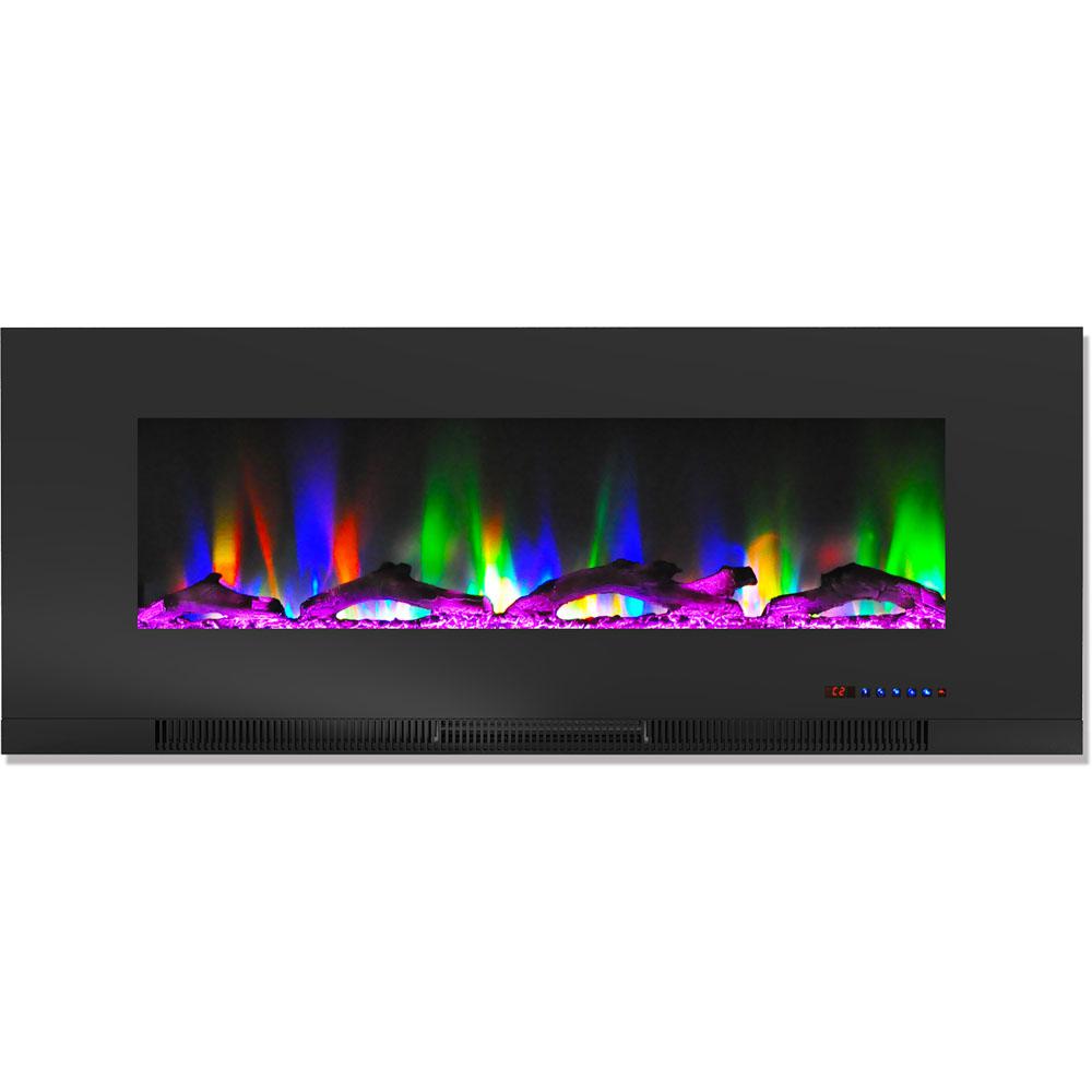 50 Color Changing Wall Mount Fireplace With Logs 819430020980 Ebay