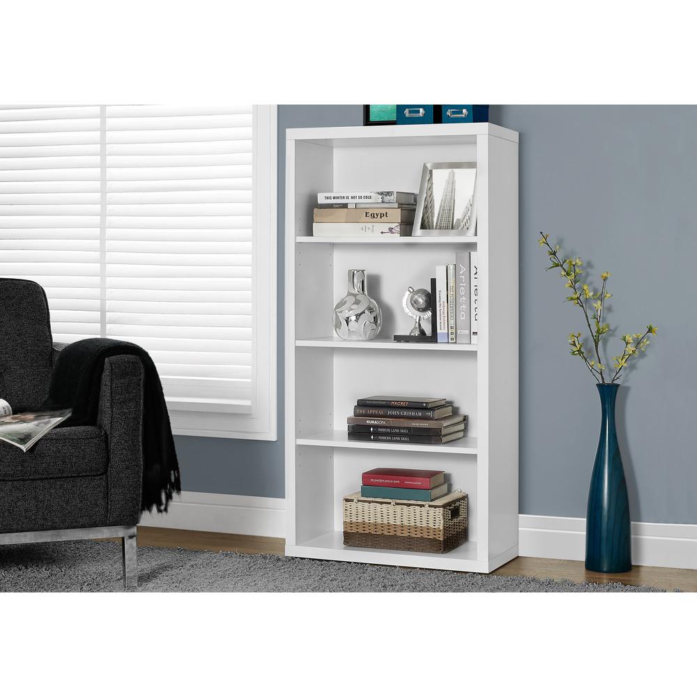 Bookcase 48"H / White With Adjustable Shelves eBay