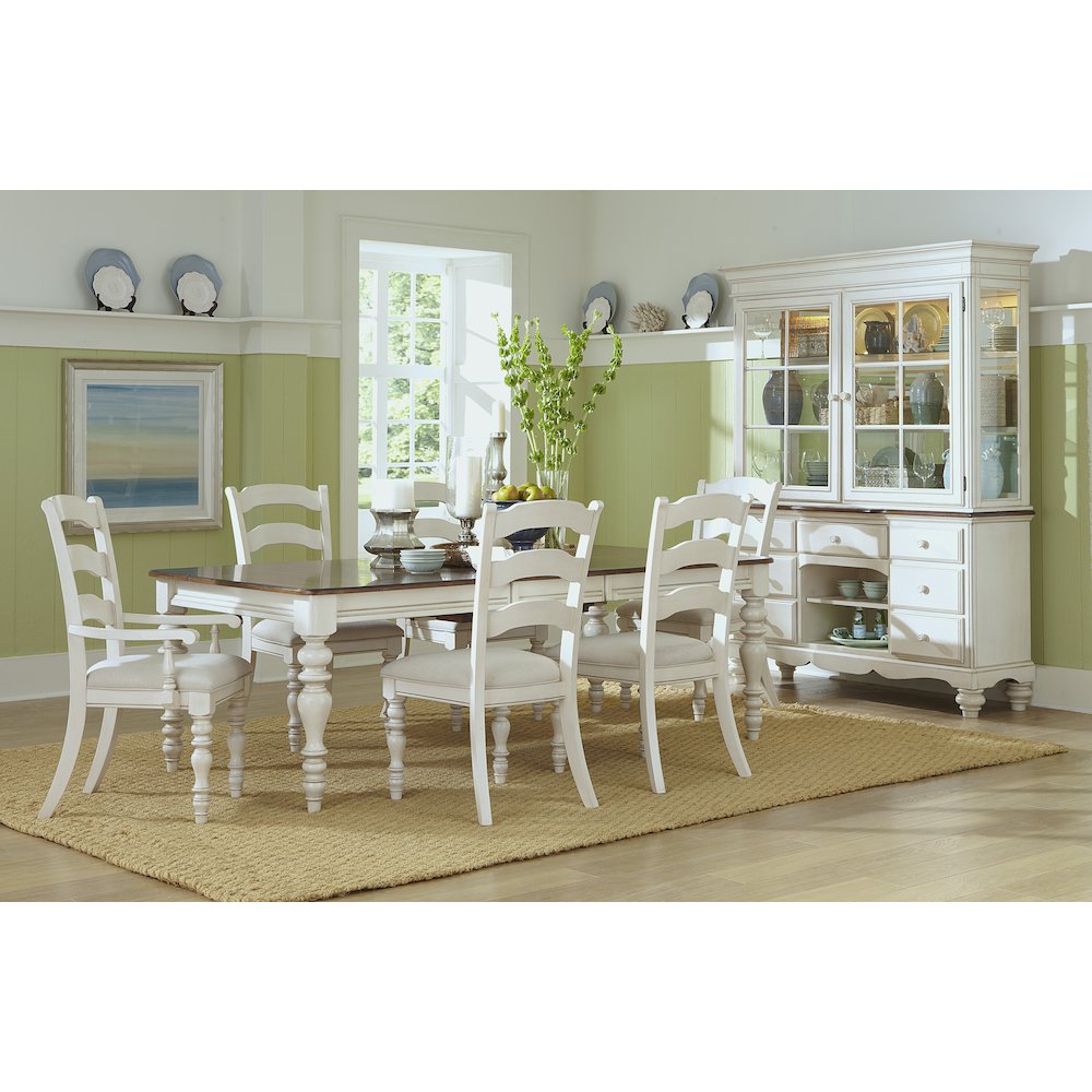 Details About Pine Island 7 Pc Dining Set With Ladder Back Chairs Old White Details About Pine Island 7 Pc Dining Set With Ladder Back Chairs Old White