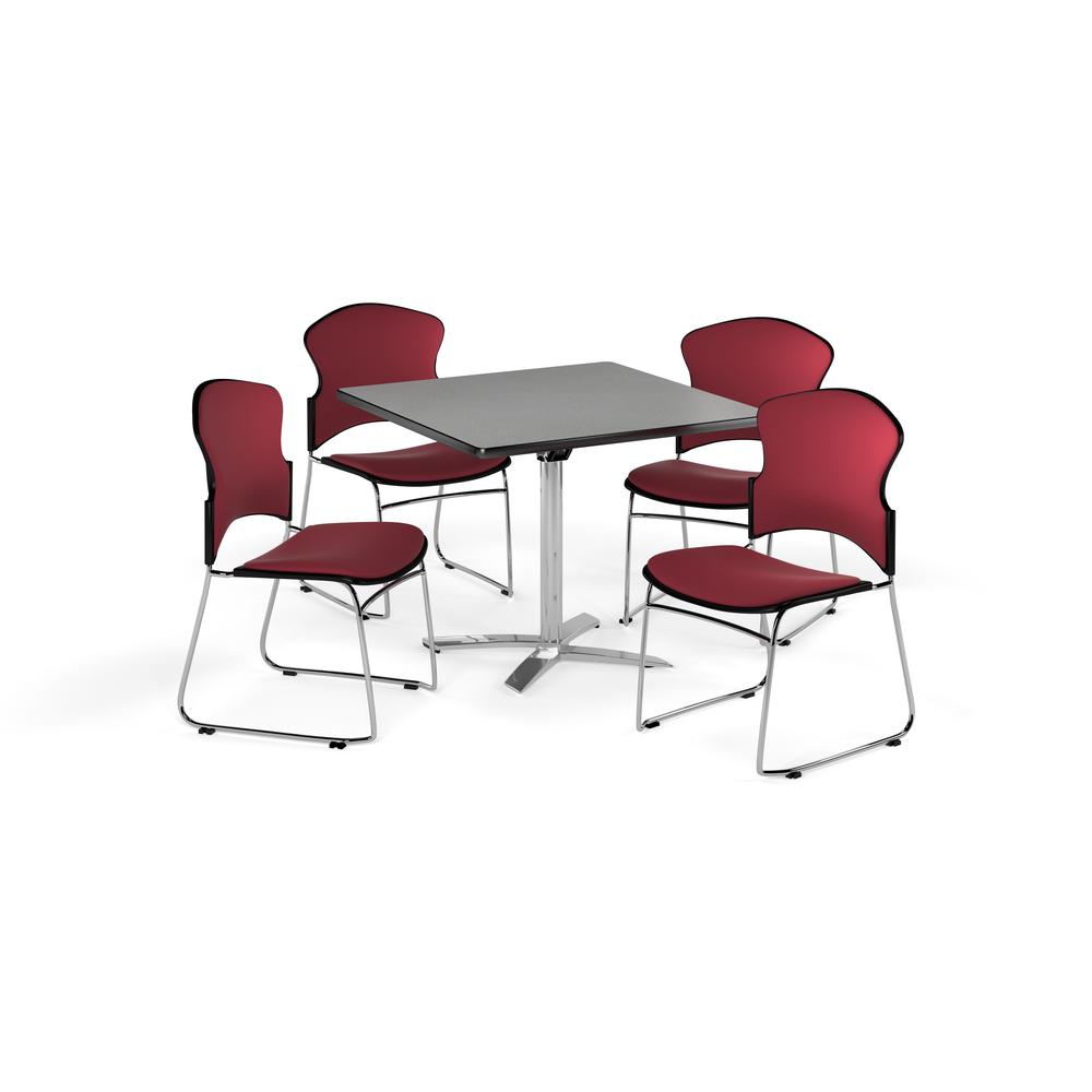 Core Collection Breakroom Set, 42" Square Multipurpose Folding Table