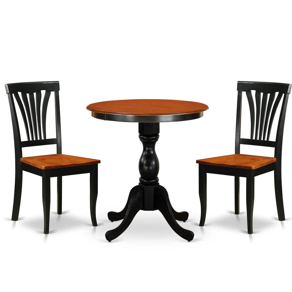East West Furniture 3-Piece Dining Table Set Include a Modern Dining ...