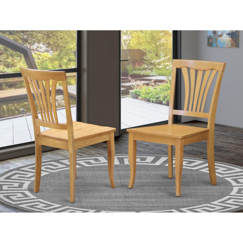 Avon Dining Room Chair Wood Seat - Oak Finish, Set of 2 | eBay