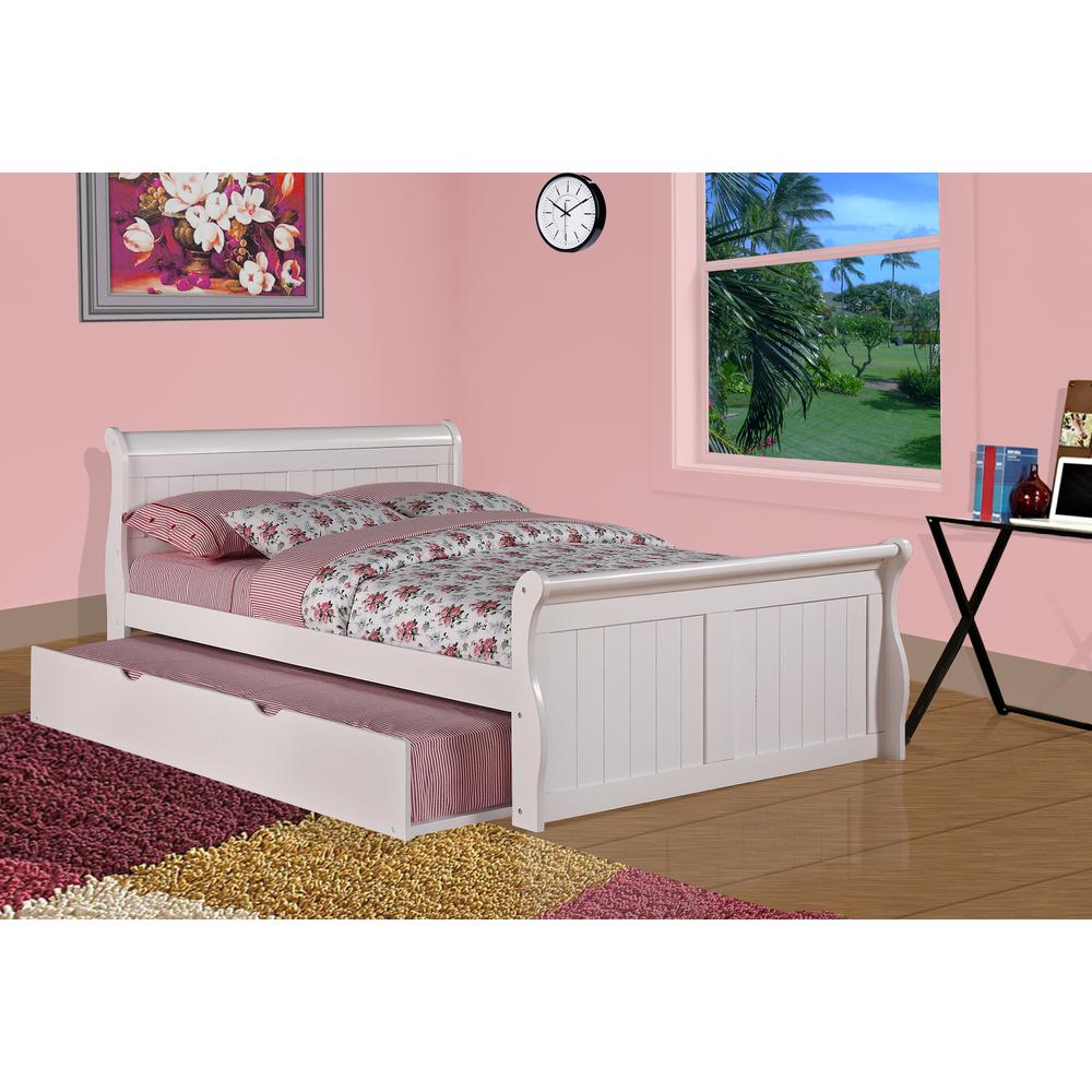 Full Sleigh Bed W/Twin Trundle Bed 812614027409 | eBay