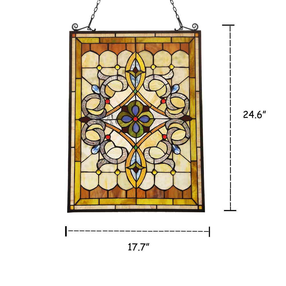 DELILAH Victorian Tiffany-glass Window Panel 24