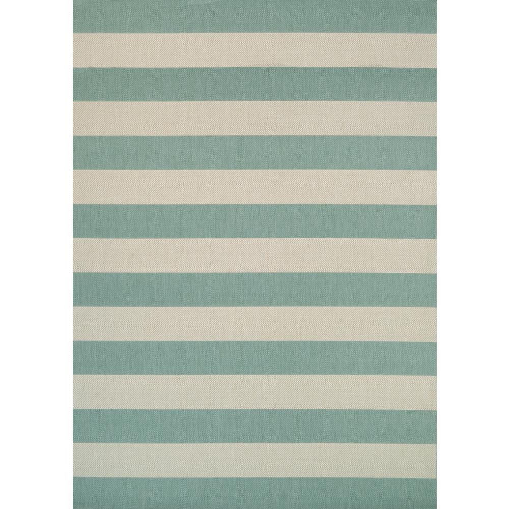 Yacht Club Area Rug, Sea Mist/Ivory ,Runner, 2'2" x 7'10 ...