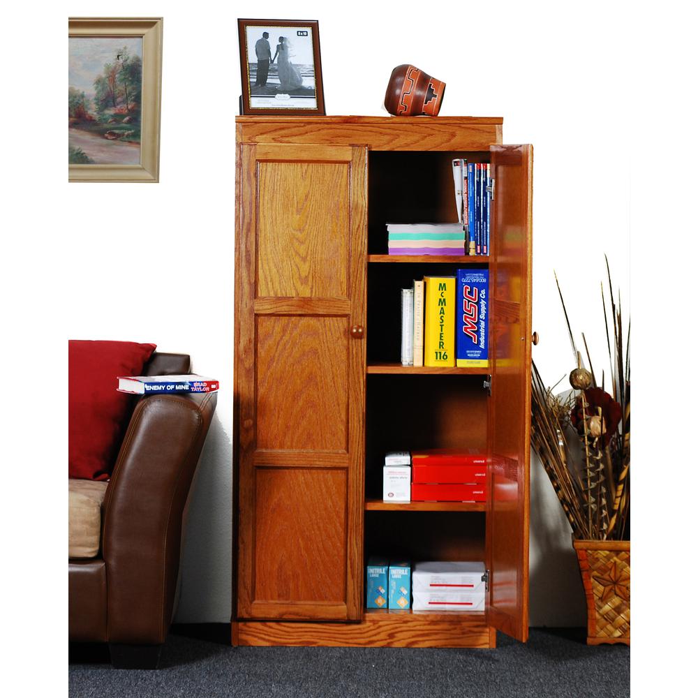 Concepts in Wood Multiuse Storage 4 Shelves, Dry Oak Finish