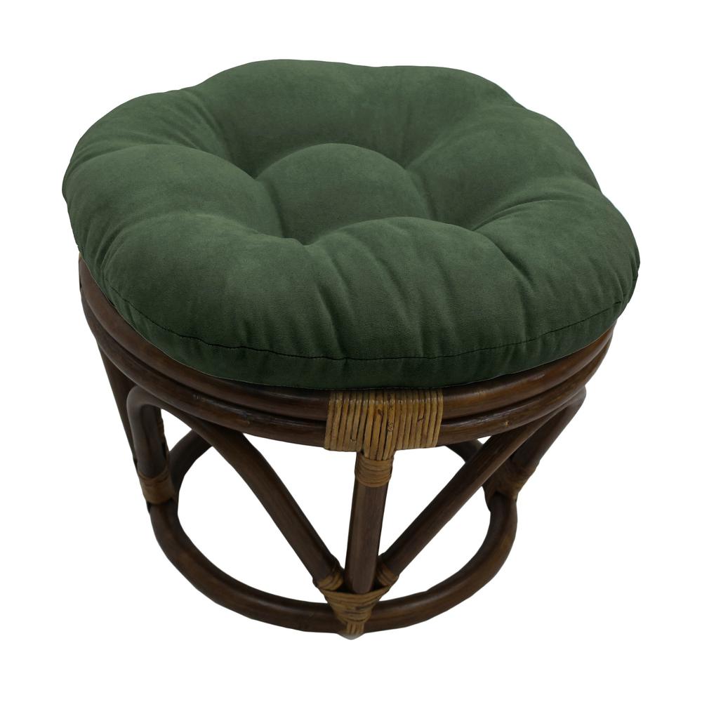 Rattan Ottoman with Micro Suede Cushion | eBay