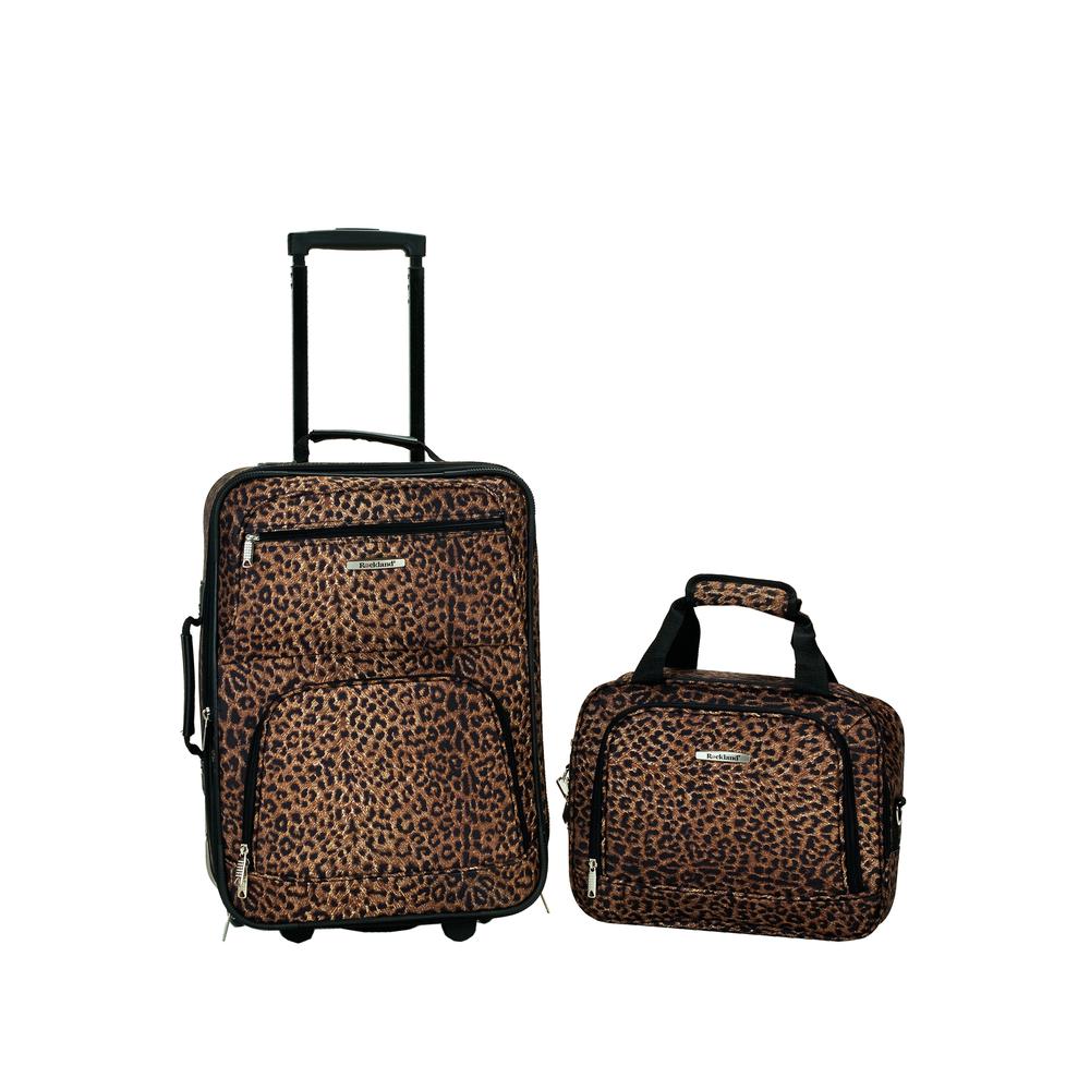 leopard suitcase set