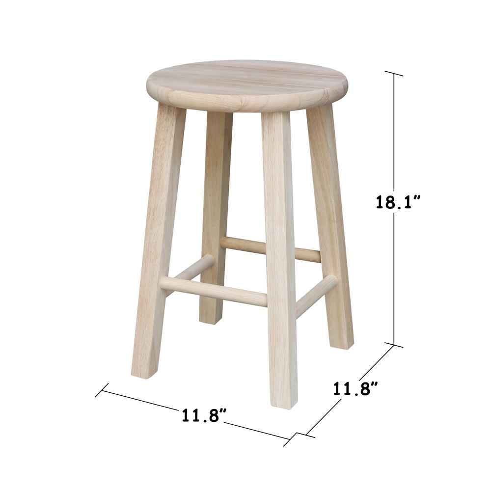 round-top-stool-18-seat-height-unfinished-727506530267-ebay