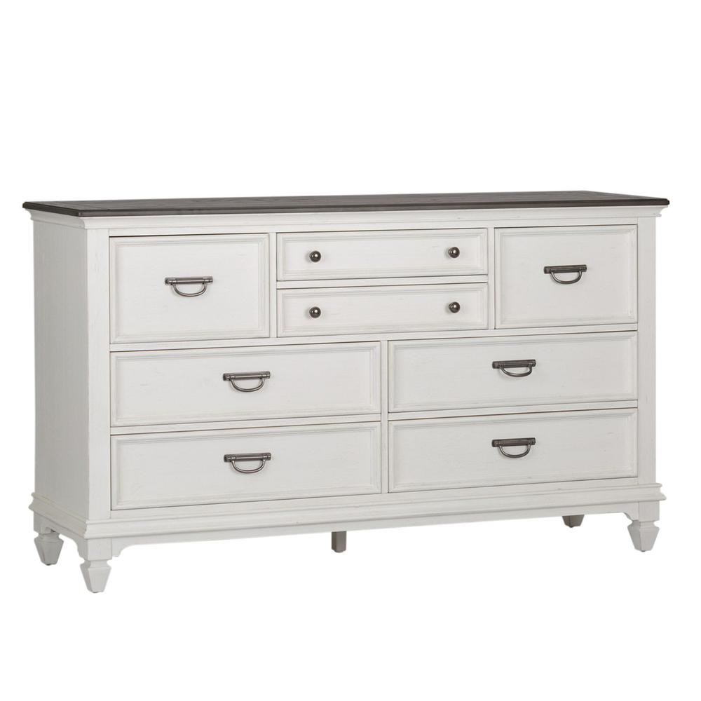 white dresser with grey top Hartlepool White Solid Wood 4 Drawer Long Dresser