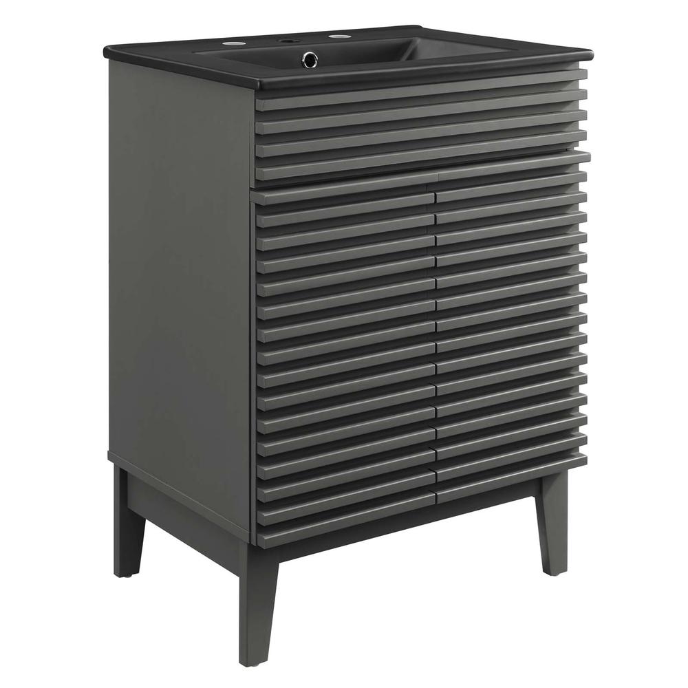 Modway Render 24" Bathroom Vanity Gray Black EEI5350GRYBLK