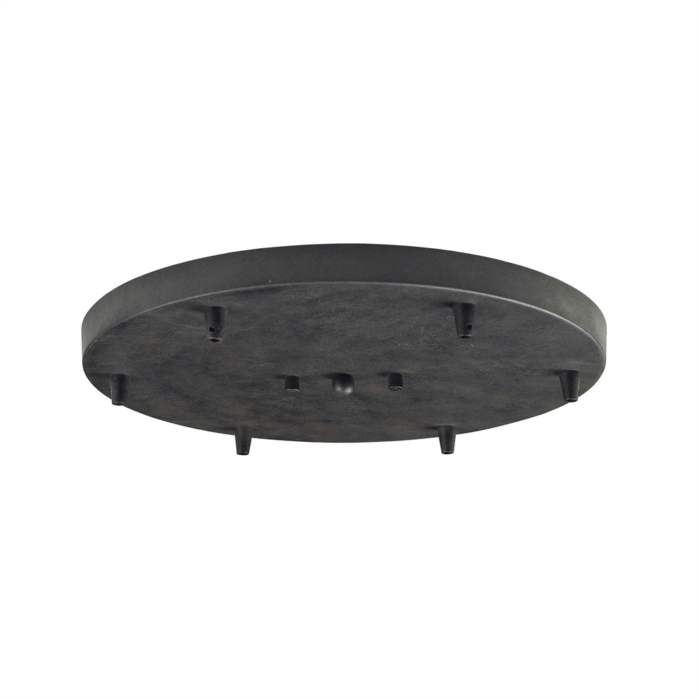 Elk 6R-DR 6-Light Round Pan in Dark Rust