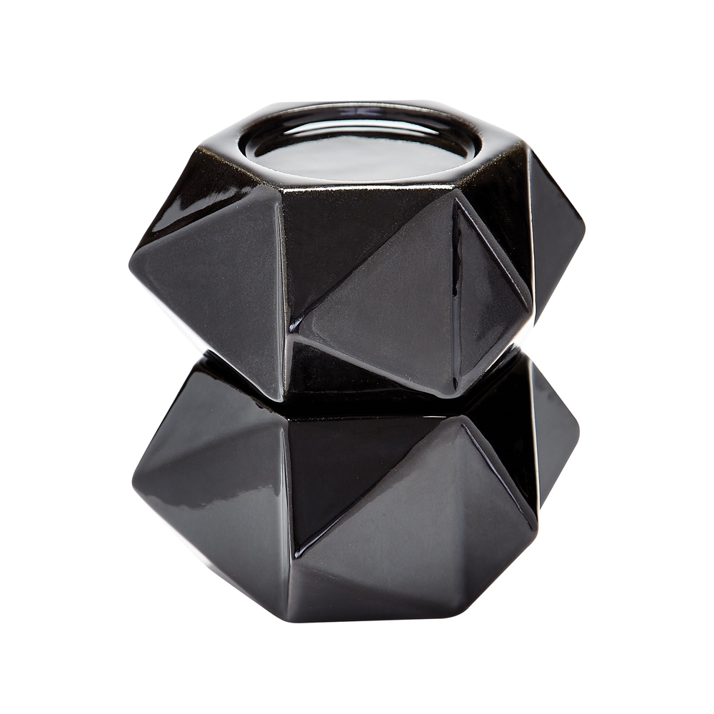 Large Ceramic Star Candle Holders In Black Set of 2 eBay