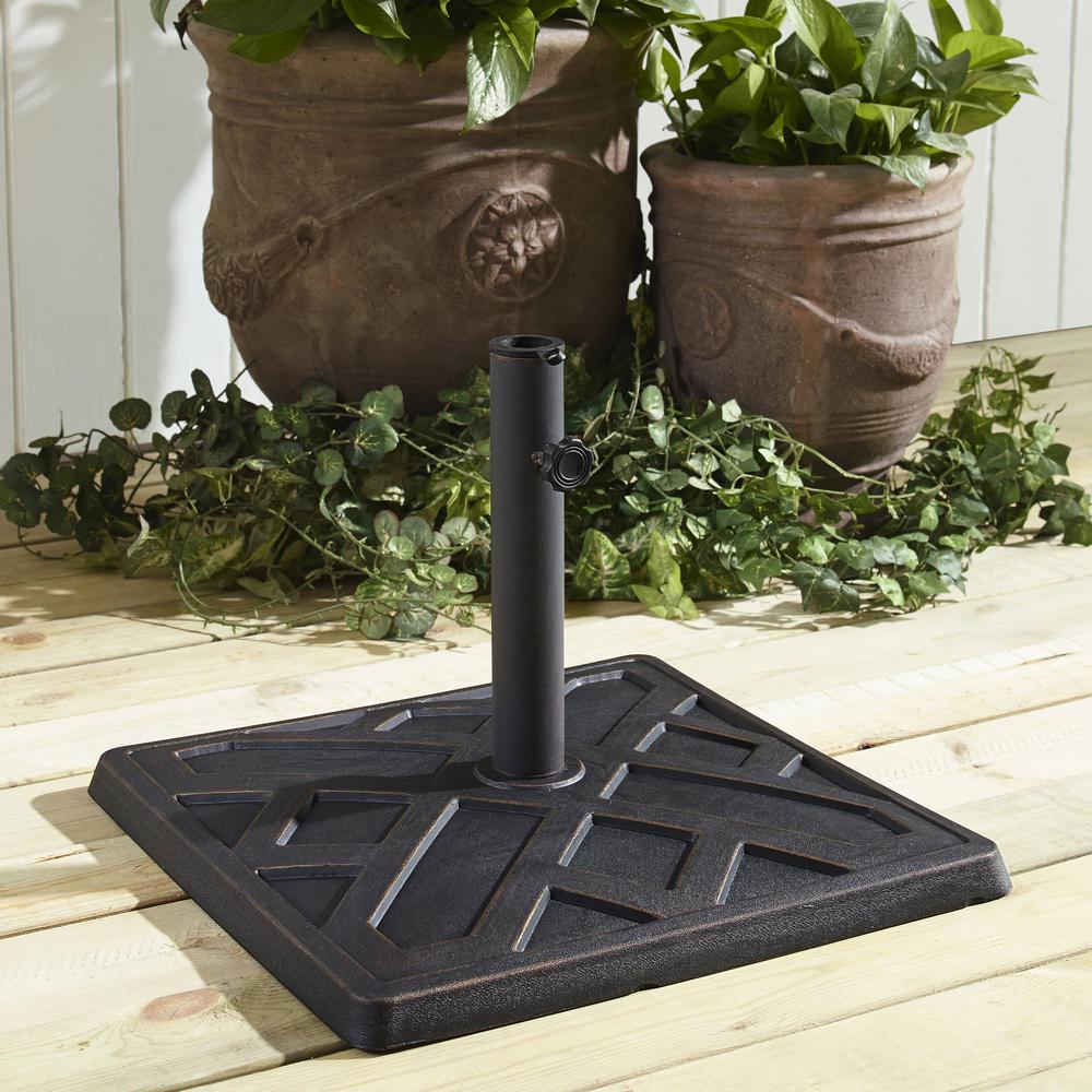 Square Umbrella Base Antique Bronze 814055020186 eBay