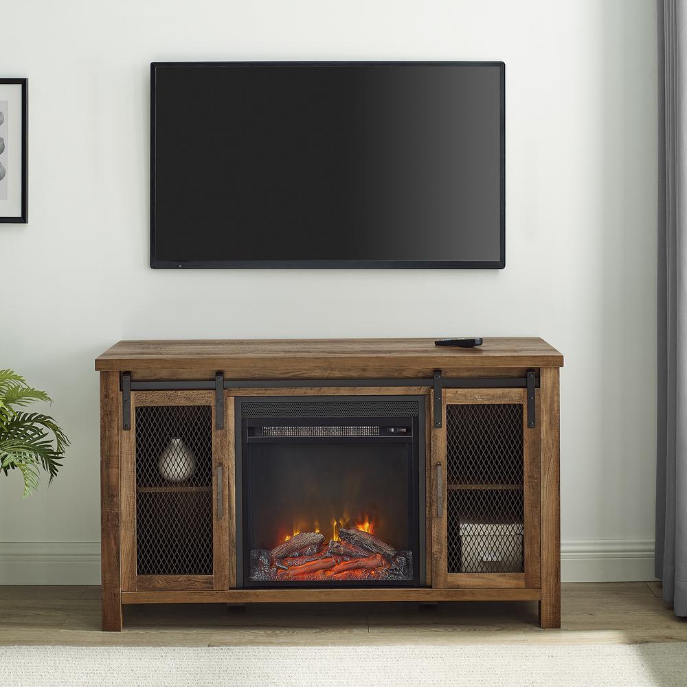 Farmhouse Rustic Electric Fireplace Tv Stand Fireplace World