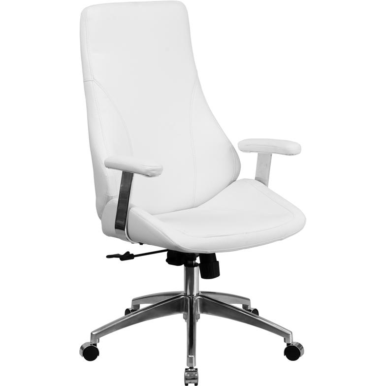 Flash Furniture High Back White Leather Executive Swivel ...