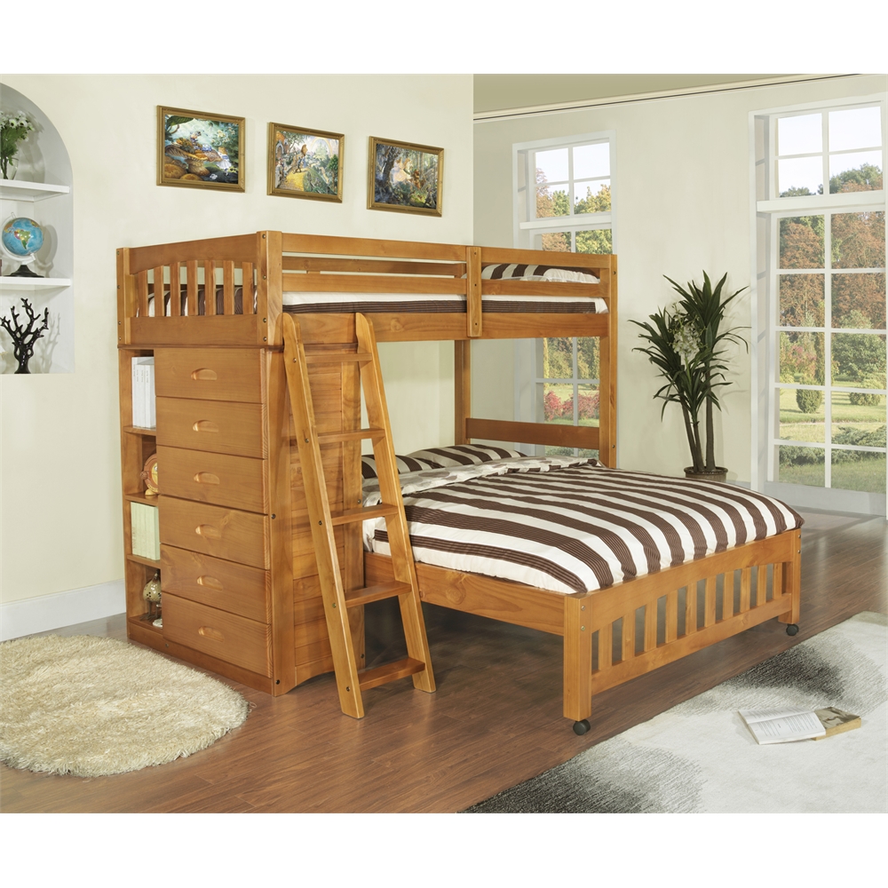 Twin Over Full Loft Bed With Six Drawer Chest And Entertainment Details About Twin Over Full Loft Bed With Six Drawer Chest And Entertainment Dresser In